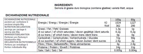 Felicetti monograno Matt - Eliche 500g