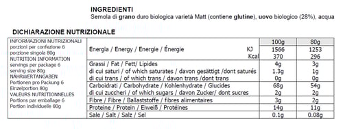Felicetti monograno Matt - Tagliatelle all'uovo