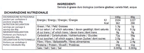 Felicetti monograno Matt - Spaghettoni 500g