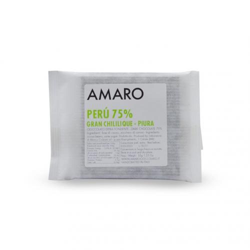 Chocolate amargo preto peruano 75% Piura Gran Chililique 35g