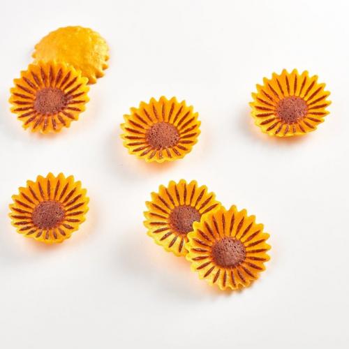 Decoração flor girassol laranja 140 peças