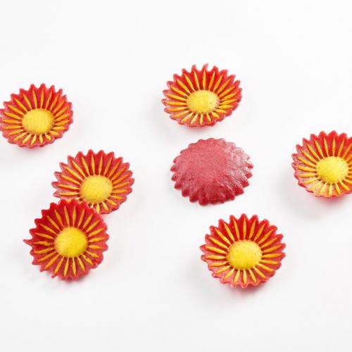 Red Sunflower Flower Decoration 140 pieces