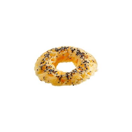 White savory savarin wafer with cheese and poppy seeds 30 pieces