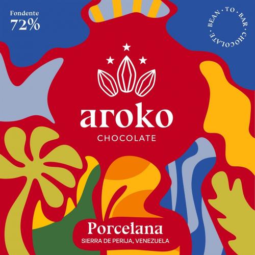 Barra de chocolate amargo de porcelana de 72%