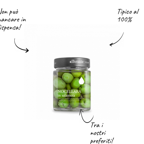 “Nocellara” green olives in brine 280g