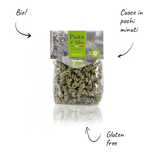 Pasta agli Spinaci - Fusilli BIO senza glutine 250g