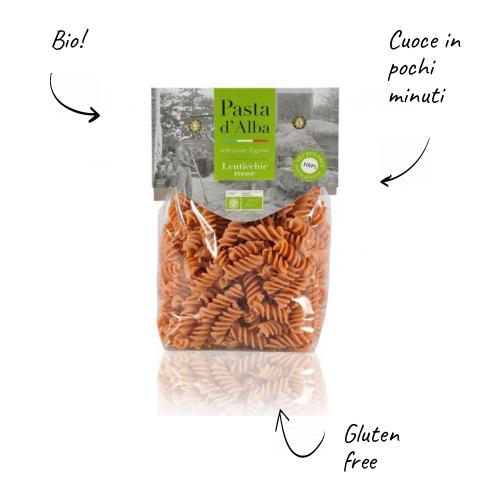 Fusilli di Lenticchie Rosse BIO senza glutine 250g