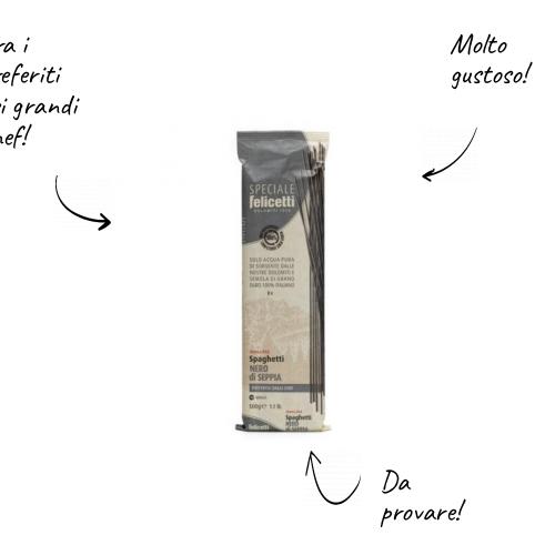 Felicetti Grano Duro Nero di Seppia - Espaguete