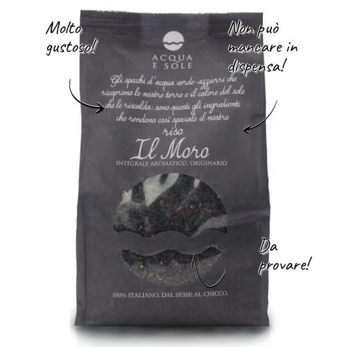 Arroz preto integral “Il Moro” 500g