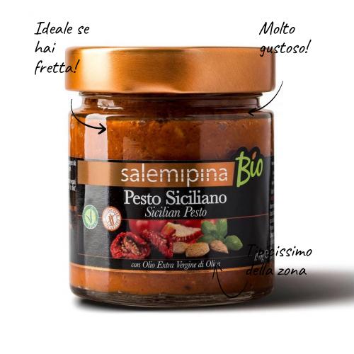 Pesto vermelho siciliano orgânico 190g