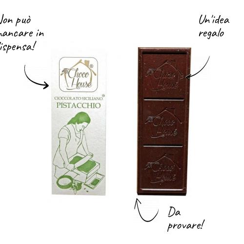 Chocolate preto siciliano com pistache 50g