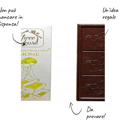 Chocolate preto siciliano com limão 50g