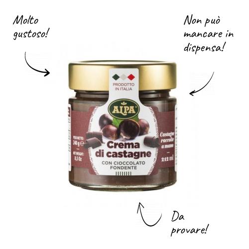 Creme de castanha com chocolate preto 240g