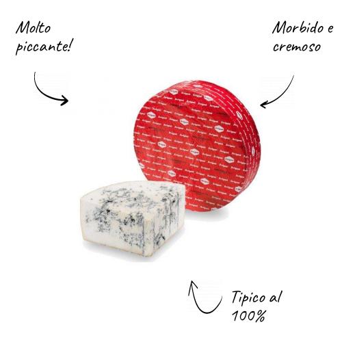 Gorgonzola picante DOP 1/8 na forma de 1,5 kg