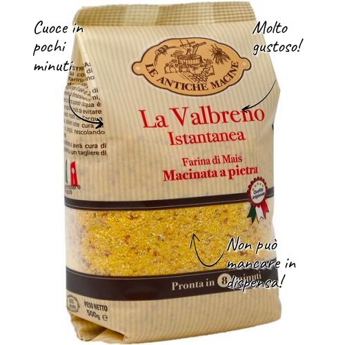 Farinha de milho para polenta instantânea “La Valbreno”