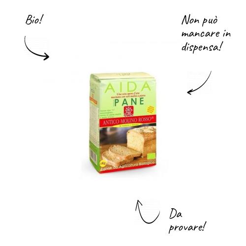 Harina de trigo semiintegral Aida tipo 1 para pan ecológico, 1 kg