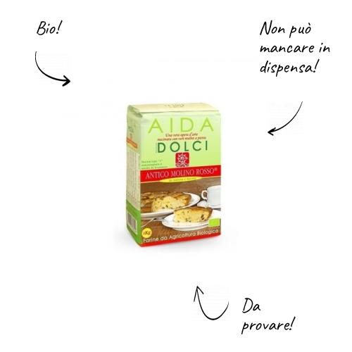 Harina de trigo semiintegral Aida tipo 1 para postres orgánicos, 1 kg
